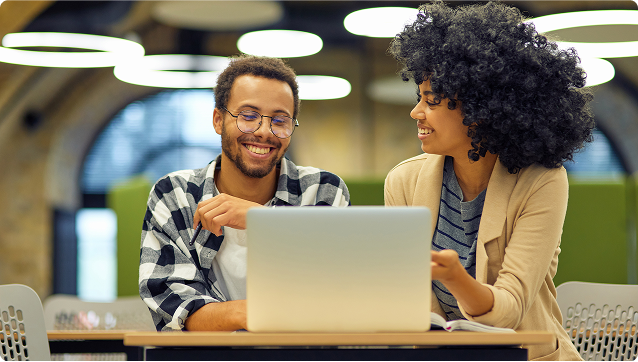 Oracle Apprentices collaborating on computer